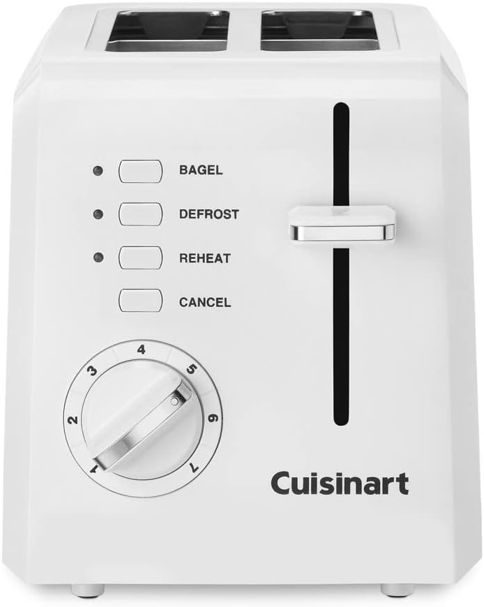 Cuisinart 2-Slice Toaster Oven, Compact, White, CPT-122 Cuisinart 2-Slice Toaster Oven, Compact, White, CPT-122